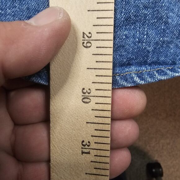 Vintage Carhartt Denim Shirt Large S97STW Metal Buttons Classic Workwear Read! - Picture 12 of 16